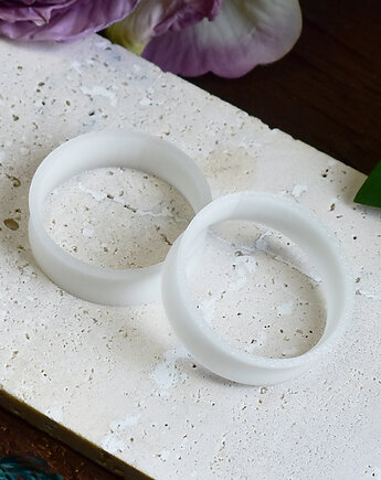 Tunele do uszu 10-100mm / białe mleczne / plugi, tunele siodłowe, Spirit Of Copper