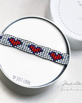 Love White Makaliboo - bransoletka z koralików, Makaliboo