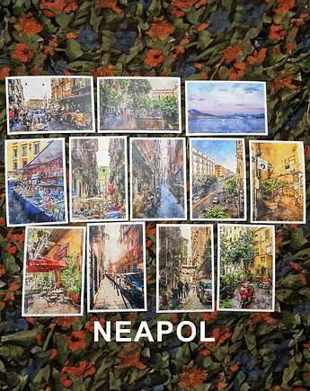 Neapol w akwareli - zestaw 12 grafik 15x23 cm, JBJart Justyna Jaszke