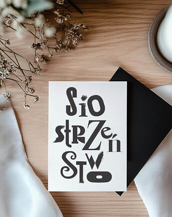 Siostrzeństwo  grafika typograficzna A5, 11 Seconds Studio