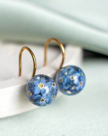 Kolczyki z niezapominajkami, nature gift