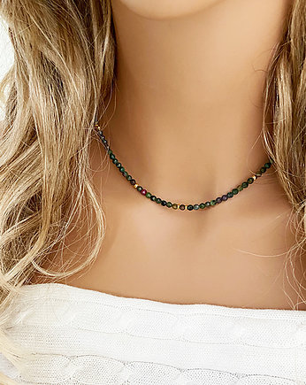 NASZYJNIK Rubiny i Szmaragdy, choker, Anemon Atelier