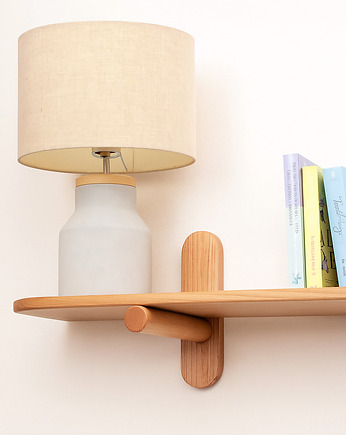 Minimalistyczna Półka Dębowa "Ovalo" , Bark&Wood