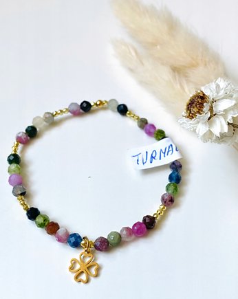 Bransoletka na gumce z kamieniem Turmalin, Sofija Jewelry