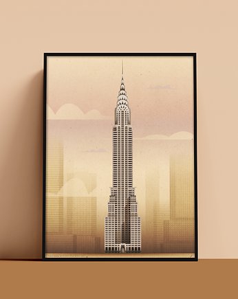 Plakat Chrysler Building, Manhattan, Nowy Jork, Konrad Kunc