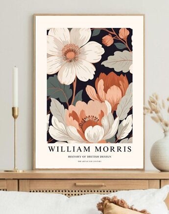 PLAKAT dekoracyjny ,kwiaty  William Morris, wystawowy, black dot studio
