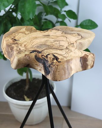 Stoliczek kwietnik  z korzenia drewna oliwnego, Resinywood 