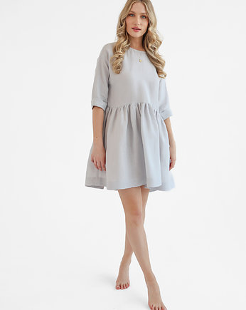 Lniana Sukienka DAISY LIGHT GRAY, so linen!