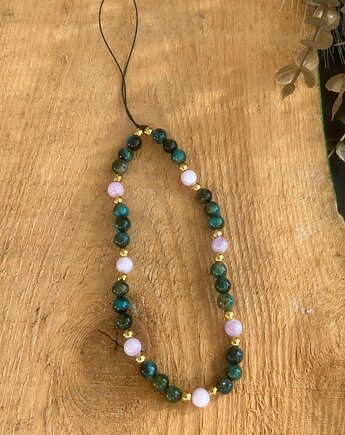 Zawieszka do telefonu - agat i lepidolit, Blask Natury