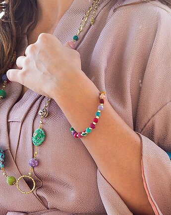 Bransoletka damska z bawełny z recyklingu pomysł na prezent eko OLIVKA, Olivka Warsaw