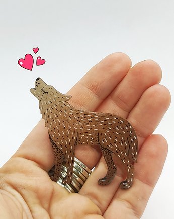Broszka WILK Teofil, Made in Forest