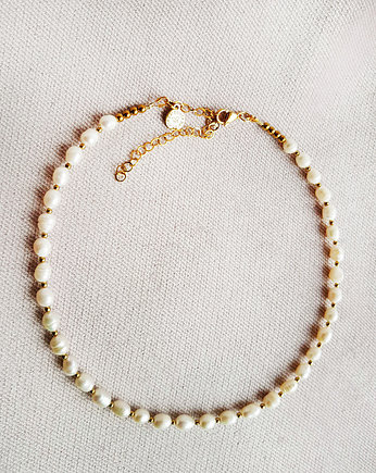 Naszyjnik  z pereł naturalnych/choker, barboleta