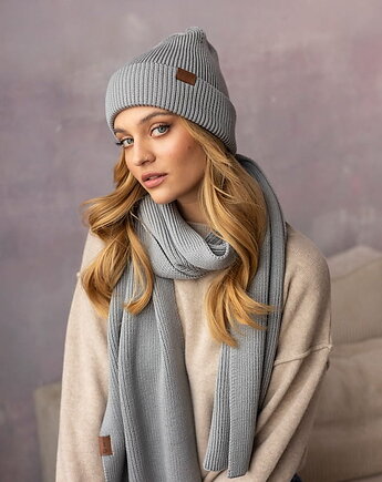 Czapka Cosy Days Szary Melanż 100% Merino, MKTP