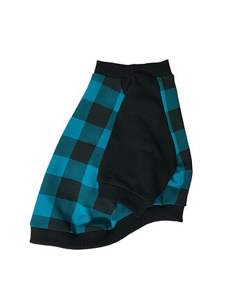 Bluza dla psa z raglanowym rękawem KRATA rozmiar L, Psia szafa