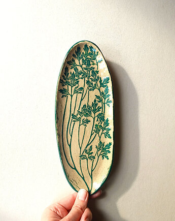 Ceramiczna patera w gałązki pietruszki, Ryte Gary