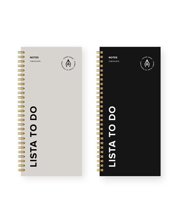 Minimalistyczny ADHD planer dzienny na spirali z listą zadań - niedatowany, PaperDesk