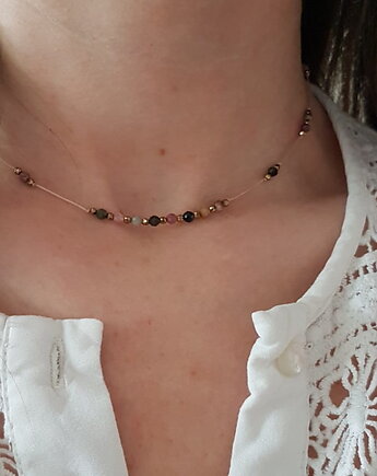 Naszyjnik z  kolorowym turmalinem, LEI handmade 