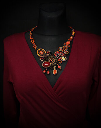 Autumn Garden- naszyjnik sutasz, Mró Soutache