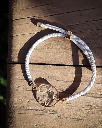 Bransoletka na sznurku z dmuchawcem, Figa handmade accessories