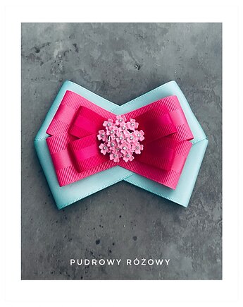 Kolorowa Brosza z kwiatuszkami NEW, Pudrowy Różowy