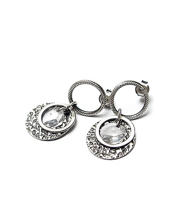 Kolczyki srebrne ring/crystal/, Katia i krokodyl