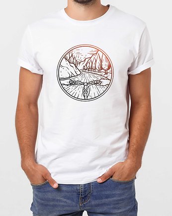 Koszulka  z nadrukiem Bike travel, ART ORGANIC