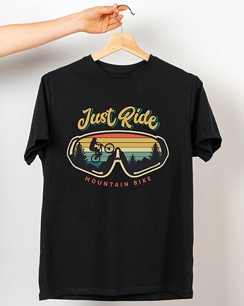 Koszulka  z nadrukiem Just ride, ART ORGANIC