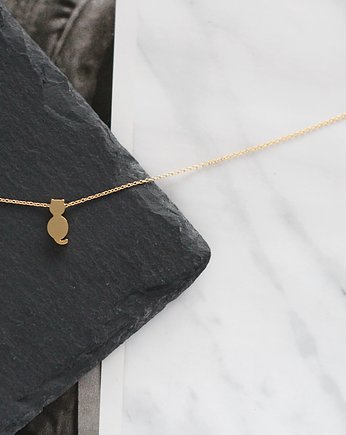 Gold Plated Matt Cat Necklace, Le Boho Bleu