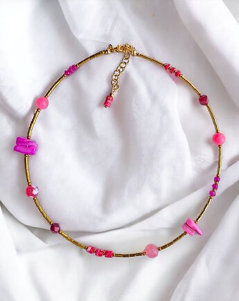 Naszyjnik PINK : choker : summer collection :: RÓŻOWY NASZYJNIK, kaktusia