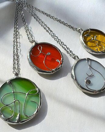 Personalizowany wisiorek se szkła - inicjał na zamowienie, Only Pure Glass