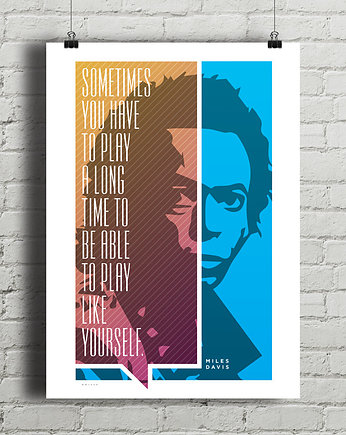 Miles Davis - plakat z cytatem 50x70 cm, minimalmill