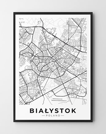 Plakat Mapa Białystok - różne formaty, HOG STUDIO