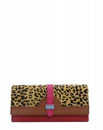 Portfel damski skórzany ze skrawków kolorowy przegródki na karty OLIVKA, Olivka Warsaw