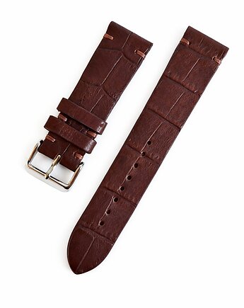 Pasek do zegarka  rozm: 20mm ciemny brąż krokodyl, Lamato