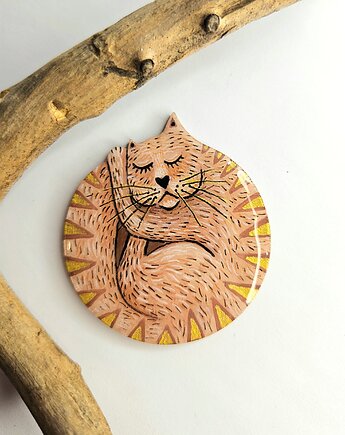 Broszka KOT-  ToleK, Made in Forest