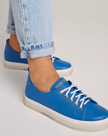Sneakersyi skórzane  niebieskie (6641), BOSCCOLO