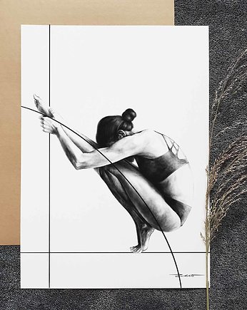 joga grafika ilustracja print  yoga drawing, zew.gallery