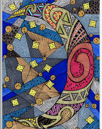 16. CIEMNO JUŻ - rysunek, plakat., kama4you