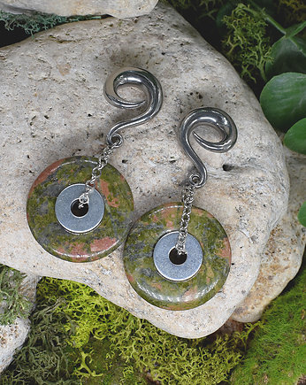 Ciężarki do uszu / unakit donut / taper, Metal Earth Jewelry