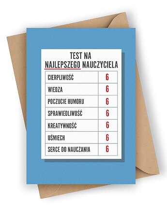 Kartka na Dzień Nauczyciela- Test nauczyciela, Czarna Owca Karteczki