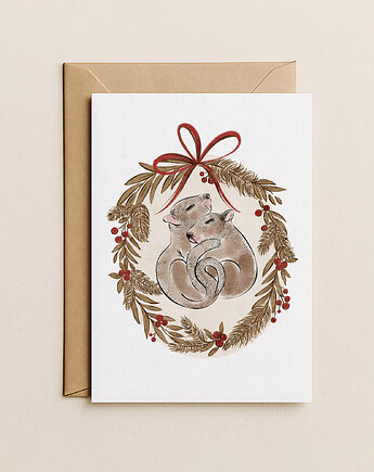 Kartka świąteczna z szynszylami, Mint In Paper