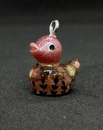 Wisiorek z mini zwierzątkami, wisiorek kaczka, zawieszka kaczka, The spoon of honey
