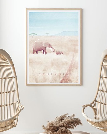 Tanzania - vintage plakat 50x70 cm giclee, minimalmill