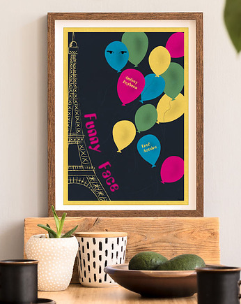 Zabawna buzia - Funny Face - plakat 50x70 cm, minimalmill