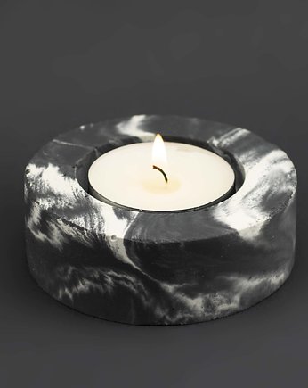 Świecznik z betonu na duży tealight, GREEN FEVER Concrete Decor