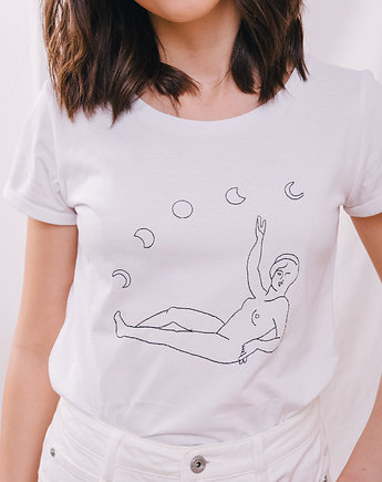 Femi-Shirt "Moon Girl" Biały, UADO