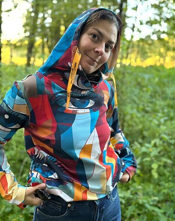 Bluza kangurka "Eyes" unisex, Funaticos