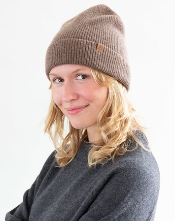 GAZELA RWS - Lekka Czapka Mokka 100% Wełna Merino RWS, KOPYTO