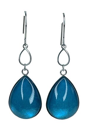 Kolczyki krople w perłowym odcieniu turkusu Ayliz, Artseko