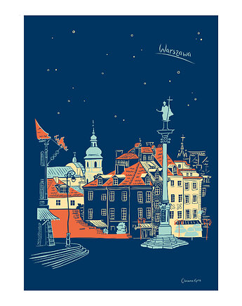 Plakat Warszawa Plac Zamkowy, Gliniana Kura